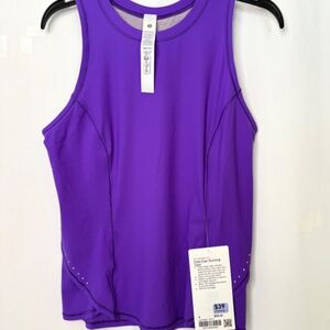 NWT LULULEMON Fold-Over Running Tank Purple Sz 4